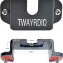 2 x TWAYRDIO Dashboard Mount Holder Hanger for Handheld Radio, Speaker Mic, CB/Mobile Radio Microphone, Belt Clip Hook with Screws for Motorola Midland BaoFeng Yaesu Walkie Talkie Two Way Radio (Black)