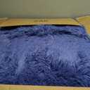 OLANLY 9x12 Machine Washable Large Area Rugs for Living Room, Bedroom, Soft Fluffy Shaggy Bedside Rug, Indoor Floor Carpet for Kids Girls and Boys, Dorms, Nursery, Home Decor Aesthetic, Denim Blue
