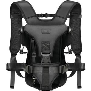 YUDODO Pet Dog Front Carrier Backpacks Multiple Adjustable Small Dog Chest Carrier Legs Out Easy-Fit Puppy Travel Backpack Carrier for Women to Hiking Camping (Medium,Black) (Medium (11-18lbs))