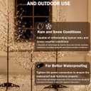 TYBEEU Star Light Tree Set (4ft, 5ft & 6ft) Total 600 Warm White LEDs (128/216/256), Dimmable, Indoor & Outdoor Decor for Home, Garden, Wedding, Christmas & Holiday