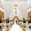 20ft15ft Ivory Backdrop Curtain for Wedding Parties, 4 Panels Wrinkle Free 15 FT Long Polyester Photo Backdrop Drapes Back Drop Cloth for Birthday Photography Background