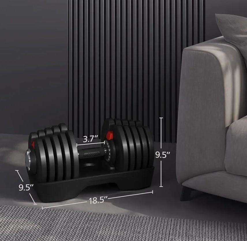 Yaheetech Adjustable Dumbbell 90 Lb Adjustable Dumbbell Pair Quick Adjustable Dumbbell