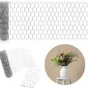 Floral Chicken Wire Flower Arrangement: 39 X 39 Inch Galvanized Chicken Wire Roll Bendable Vase Frog Mesh for Crafts DIY Grid Garden Florist Wedding Arch Holiday Christmas Thanksgiving Decorations