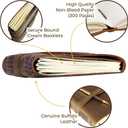 Leather Bound Journal for Men and Women, Handmade Gift Set for Writing, Feather Quill & Ink Pot Embossed Journal and Stylish Pen, A5 Vintage Notebook, Shakespeare Sketchbook, Planner, Diary 8x6"