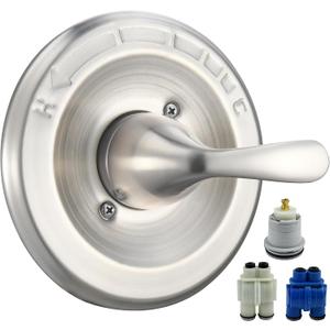 Replacement for Delta Classic 13 Series SingleFunction Trim Kit, T13020SS Brushed Nickel Shower Handle, Fit Delta Shower Valve R10000 Series (2 Style of Cartridge Included)