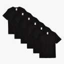 Hanes Men's Ecosmart T-Shirt (Pack of 6) Large, Black
