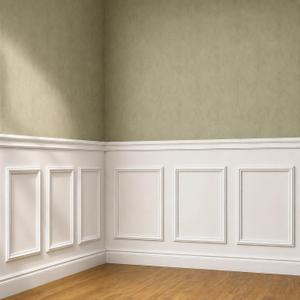 COUKIU Pre-Cut 6 Set Peel and Stick Wall Molding Trim Kit, 16" x20" Premade Wainscoting Panels, Self-Adhesive Moulding Panel for Interior Walls Picture Frame