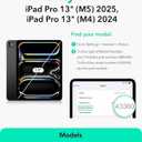 ESR for iPad Pro 13 Inch Case (M5/M4) 2025/2024, Powerful Magnetic Attachment, Slim Trifold Stand Case, Supports Pencil Pro & Pencil(USB-C), Auto Wake/Sleep, Rebound Series, Brilliant White