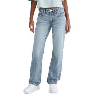 Aeropostale Women's Low Rise Baggy Jean, Medium Wash, 6S