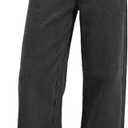 EMMIOL Baggy Jeans Women Straight Leg Mid Rise Boyfriend Wide Leg High Waisted Cute Trendy Y2K Loose Fit Pants Stretchy (Black, M)