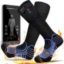 Dr.Warm Heated Socks with APP Remote Control, 3000mAh 7.4V Rechargeable Battery Heating Socks for Men Women, Winter Foot Warmer for Hunting Ice Fishing Camping Hiking Skiing (Medium)