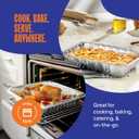 Full Size Large Aluminum Pans, Disposable Foil 21x13 Deep [20-Pack] Steam Table Chafing Pan - Extra Heavy Duty Durable Tray - Great for Roasting, Cooking, Warming, Prepping and Storing Food