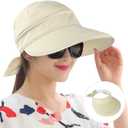 Sun Hat Fishing Hats for Women UV Protection Beige One Size