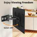 IWORKBOARD 50 55 65 inch Full Motion TV Wall Mount for 32-70 inch TV Bracket, Dual articulating Arms Mount, Tilt Swivel Extension Level, Max VESA 400x400mm, 16" Studs, 110 lbs,Fit Most 40 43 50+ TVs
