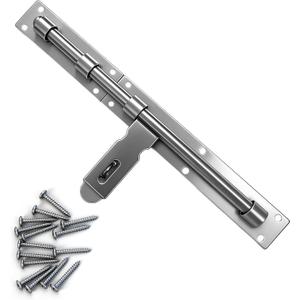 Large Gate Latch 14.76in, Slide Bolt Gate Latch, Heavy Duty Gate Latch Face Mount, Gate Left Weld/Wooden Fence/Barn Door, Large Wooden, Fence Gate Latch, Courtyard Doors Lock Hardware