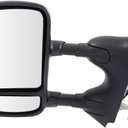 PartsFlow Towing Power Mirror Dual Arm Telescoping Left For 2009-2016 Ford E-350 Super Duty/E-450 Super Duty/E-150/E-250/Econoline Van FO1320329