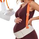Belly Bands for Pregnant Women, Pregnancy Belly Band with Adjustable Support Brace Straps, Maternity Belt for Back, Abdomen and Waist (Beige,XL)