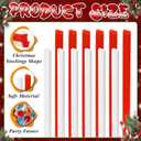 100 Pcs Christmas Stocking Shaped Plastic Straws Disposable Drinking Straw Bulk for Cocktail Xmas Party Birthday Party Supplies (Red,White)