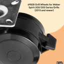 69828 Grill Wheels for Weber Spirit 200/300 Series Grills (2013 and Newer), 69828 Locking Caster with Up Front Controls for Weber Spirit Grill Parts E-310 E-210 for Weber Grill Wheels Replacement