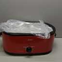 Sunvivi 24 Quart Electric Roaster Oven Turkey Roaster with Lid Electric Roasters with Removable Pan Large Roaster,Visible & Self-basting Lid, Fast Heating & Thaw/warming Setting,Red