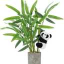 FAVOWREATH Fake Plants Potted Artificial Plants Indoor Faux Plants Bamboo Potted Suitable for Bathroom Decor Office Room Farmhouse Indoor Table Home Decor