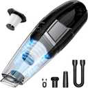 Handheld Vacuum Cordless | Car Vacuum Portable Cordless 650mL Washable Dustbin | 25-Min Runtime Rechargeable Hand Held Vacuum 8000Pa Powerful Suction, Black