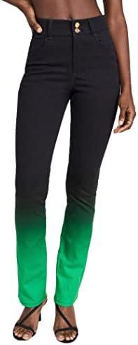 BruceGlen Women's Printed Flare Jean, Size 0