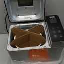 KBS Pro Stainless Steel Bread Machine, 2LB 17-in-1 Programmable XL Bread Maker with Fruit Nut Dispenser, Nonstick Ceramic Pan& Digital Touch Panel, 3 Loaf Sizes 3 Crust Colors, Reserve& Keep Warm Set