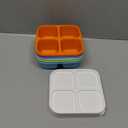 6 Pcs Bento Snack Containers, Reusable 4 Compartment Food Storage Container with Lids, Divided Lunchable Container, Freezer, Microwave & Dishwasher Safe (6 Color)