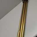 Heavy Duty Double Curtain Rods, 1 1/8IN Diameter Nonadjustable Dual Window Rods 144IN/12FT Length with Luxury Adjustable Brackets, Warm Gold