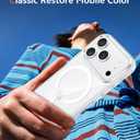 FNTCASE for iPhone 17 Pro-Max Case: Clear Magnetic Phone Cases with Screen Protector Compatible with Magsafe Slim Anti Yellowing Rugged Shockproof Protective Transparent Cell Cover (A-Clear)