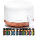 InnoGear Aromatherapy Diffuser & 10 Essential Oils Set, 500ml Essential Oil Diffuser with Remote Control Ultrasonic Cool Mist Scent Humidifier Vaporizer Auto-Off Timer for Room Office Home