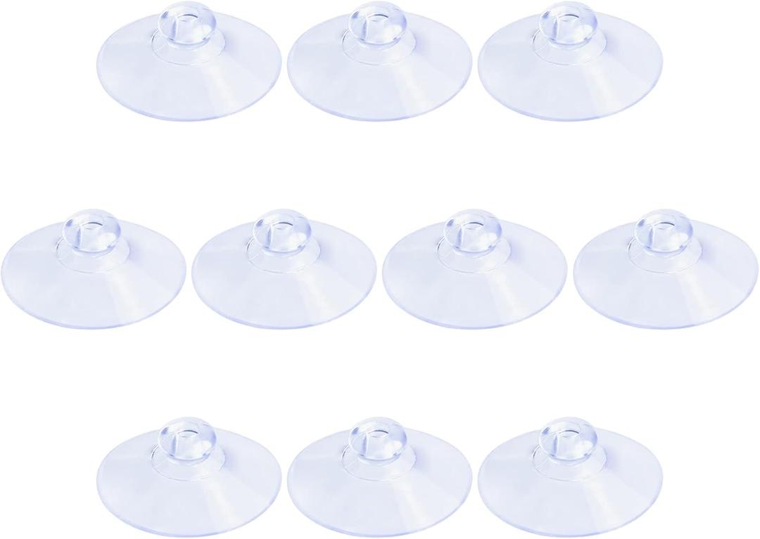Pawfly 10 Pack Suction Cups 1.2 Inch, PVC Plastic Sucker Without Hooks for Home Kitchen Bathroom Organization Christmas Decoration Window