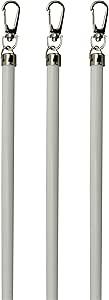Generic White Aluminum Drapery Curtain Wand Pull Rod w/Swivel Snap & Handle White (4 Pack - 36""),