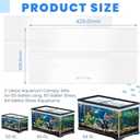 Sieral Aquarium Lids Polycarbonate Canopy with LED Light 2 Pcs Set 16.87 x 16.87 x 0.12 Inch for 50/65/84 Gallon with Center Brace Aquariums Cover Fish Tank Lid with a Hook Knife, Clear