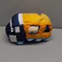 Muiteiur Big Car Stuffed Plush Toy, Soft Truck Toy Set with 4 Stuffed Baby Vehicles Toys Include Taxi Bus Airplane Tanker, Cute Cartoon Plush Gift for Kids Babies (15.7inch)