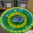 DREAMSOUL 20" Peacock Large Bird Bath Stand, Metal Bird Baths for Outdoors with Folding Bracket, 4.5 Inch Deep Birdbath for Garden Yard Decor