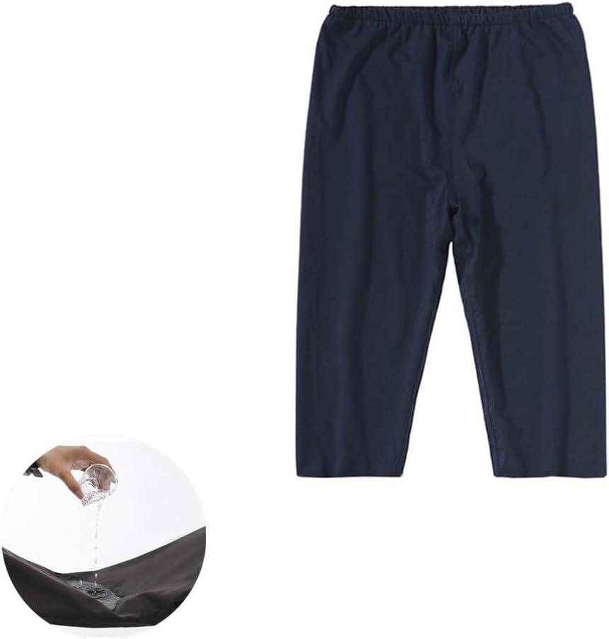 Adult Incontinence Pants,Patient Care Underwear,Adjustable Incontinence Trousers,Adult Diaper Pants,Reusable Adaptive Apparel for Adult Patients,Seniors and Women (Cropped,Blue,M)