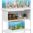 APPOLYN 40-50 Gal 3-Tier Aquarium Stand Fish Tank Stand, White
