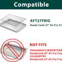 AFT27FRIG Air Fryer Tray Replacement Parts for Frigidaire Ready Cook 27" Air Fry Tray Air Fryer Basket FCWS2727AS Air Fryer Rack 304 Stainless Steel Electric Stove Range Wall Oven Shelf Rack 1 Pack