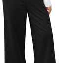 LYHIPSS Sweatpants Women Baggy Wide Leg Lounge Casual Pajama Sweat Pants (Black, XL)