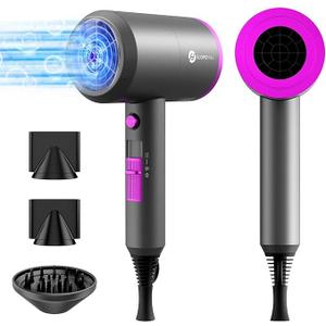 slopehill Professional Ionic Hair Dryer, Powerful 1800W Fast Drying Low Noise Blow Dryer  for Home Salon Travel