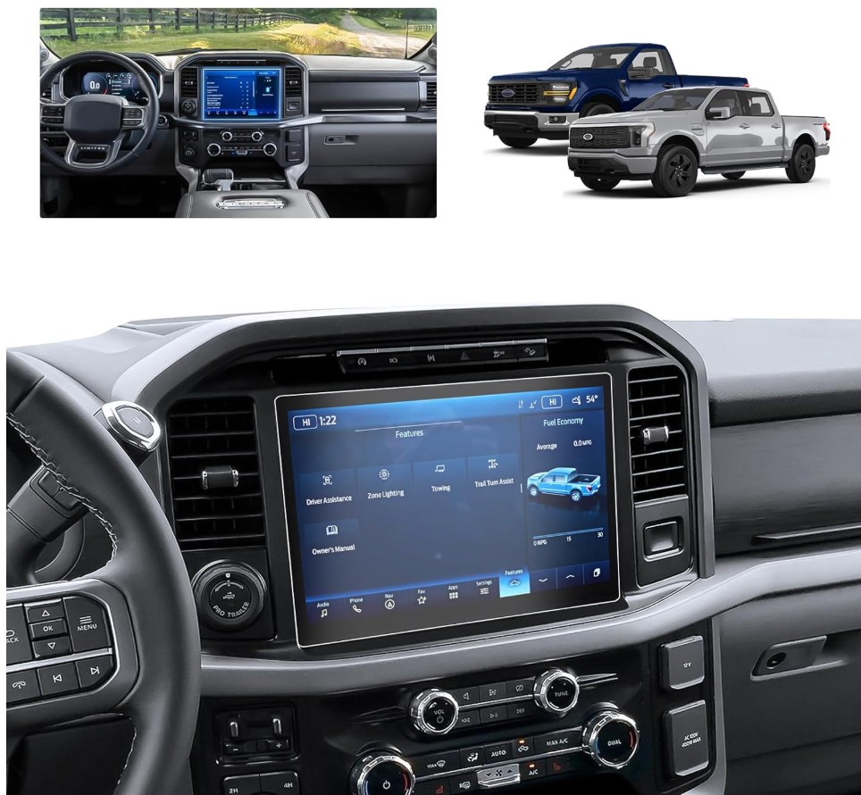 Tempered Glass Clear Screen Protector for Ford F 150 screens