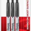 Sharpie Retractable Permanent Markers, Ultra Fine Point, Black, 3 Count