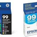 Epson 99 Claria Hi-Definition Ink Standard Capacity 5 Color Cartridge Combo Pack & 99 Claria Hi-Definition Ink Standard Capacity Cyan Cartridge (T099220-S) Works with Artisan-700, 710