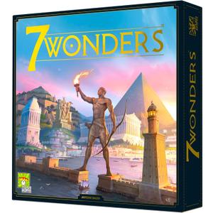 Asmodee 7 Wonders Board Game (New Edition)  Lead Your Civilization to Prosperity, Strategy Game for Kids and Adults, Ages 10+, 37 Players, 30 Minute Playtime