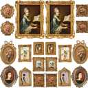 20 Pcs Wooden Vintage Gold Picture Frame Bulk
Antique Wood Photo Frame with Glass Front Backboard, Tabletop Display Wall Hanging Decor, Christmas Jewelry Display