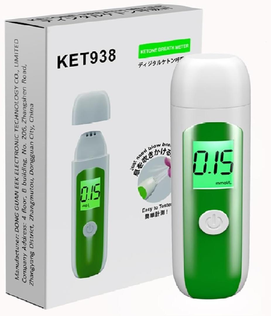 Ketone Breath Meter, Digital Ketosis Tester, Accurate Measurement, Help Monitor Your Weight & Ketosis(mool/L)