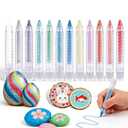 NewFamily 12-Color Dustless Chalk for Kids with Protective Holders, Washable & Non-Toxic, Smooth Writing & Easy to Erase for Chalkboard, Indoor & Outdoor Use