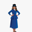 fun shack Girls Victorian Nanny Costume, Kids Pioneer Dress, Historical Costume for Girls, Classic Dress-Up Outfit XL